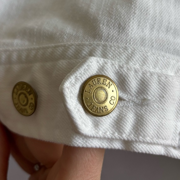 Ralph Lauren White Jean Southwest Aztec Beaded Trucker Jacket size 1X - Picture 6 of 10